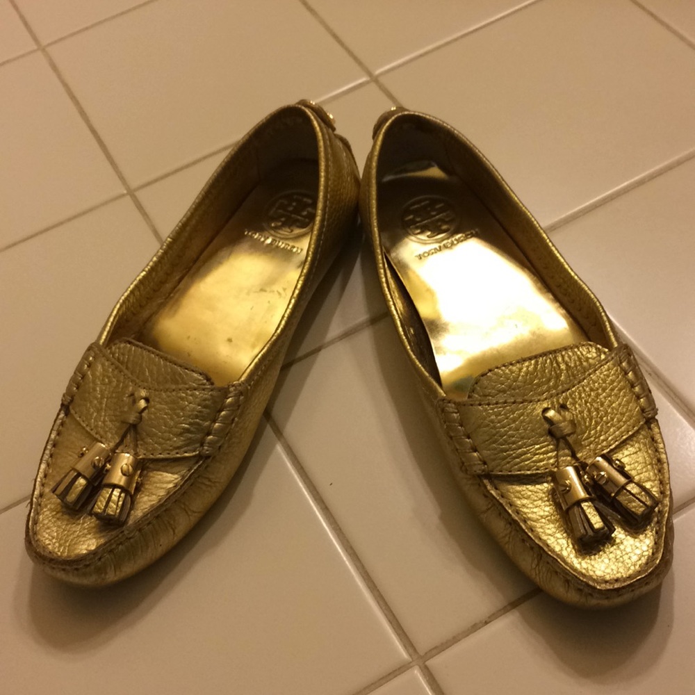 Gold Tory Burch Loafer